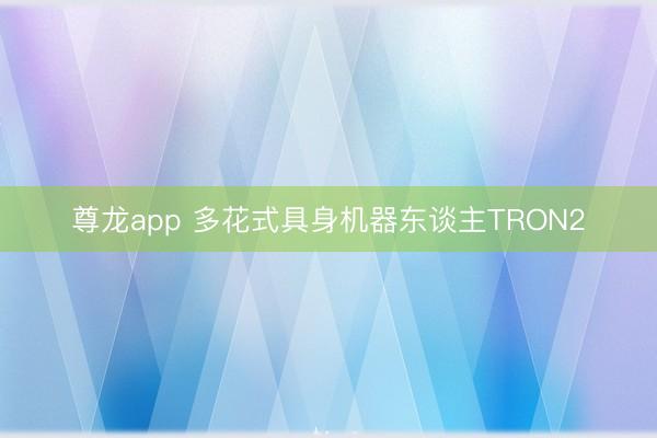 尊龙app 多花式具身机器东谈主TRON2