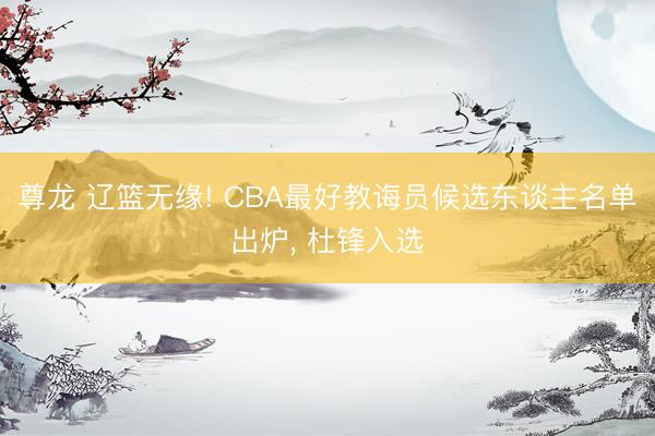 尊龙 辽篮无缘! CBA最好教诲员候选东谈主名单出炉， 杜锋入选