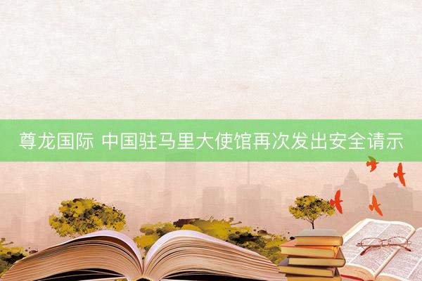 尊龙国际 中国驻马里大使馆再次发出安全请示