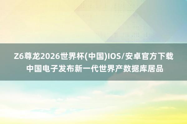 Z6尊龙2026世界杯(中国)IOS/安卓官方下载 中国电子发布新一代世界产数据库居品