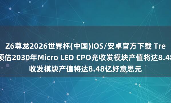 Z6尊龙2026世界杯(中国)IOS/安卓官方下载 TrendForce:预估2030年Micro LED CPO光收发模块产值将达8.48亿好意思元