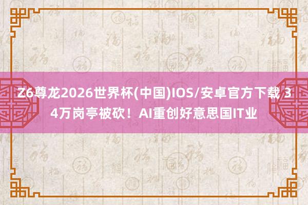 Z6尊龙2026世界杯(中国)IOS/安卓官方下载 34万岗亭被砍!AI重创好意思国IT业