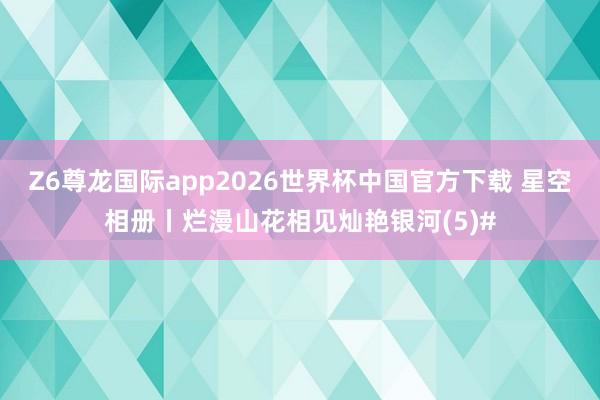 Z6尊龙国际app2026世界杯中国官方下载 星空相册丨烂漫山花相见灿艳银河(5)#