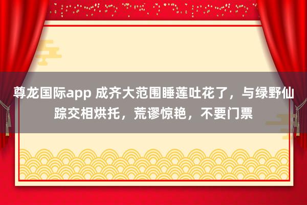 尊龙国际app 成齐大范围睡莲吐花了,与绿野仙踪交相烘托,荒谬惊艳,不要门票