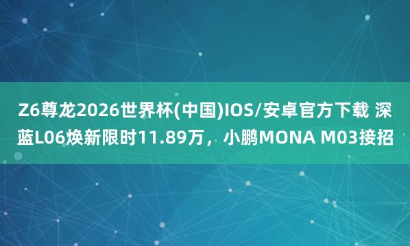Z6尊龙2026世界杯(中国)IOS/安卓官方下载 深蓝L06焕新限时11.89万,小鹏MONA M03接招