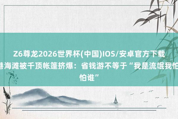 Z6尊龙2026世界杯(中国)IOS/安卓官方下载 香港海滩被千顶帐篷挤爆:省钱游不等于“我是流氓我怕谁”