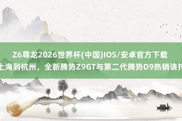 Z6尊龙2026世界杯(中国)IOS/安卓官方下载 上海到杭州,全新腾势Z9GT与第二代腾势D9热销请托