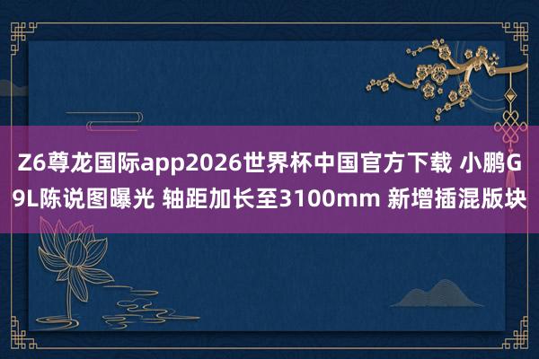 Z6尊龙国际app2026世界杯中国官方下载 小鹏G9L陈说图曝光 轴距加长至3100mm 新增插混版块