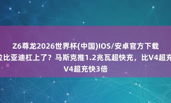 Z6尊龙2026世界杯(中国)IOS/安卓官方下载 特斯拉比亚迪杠上了?马斯克推1.2兆瓦超快充,比V4超充快3倍
