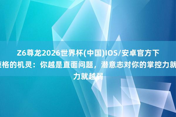 Z6尊龙2026世界杯(中国)IOS/安卓官方下载 荣格的机灵:你越是直面问题,潜意志对你的掌控力就越弱