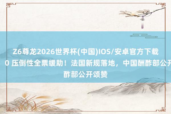 Z6尊龙2026世界杯(中国)IOS/安卓官方下载 141:0 压倒性全票缓助!法国新规落地,中国酬酢部公开颂赞