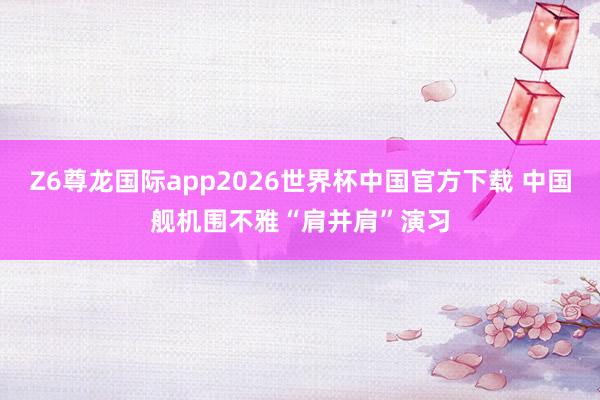 Z6尊龙国际app2026世界杯中国官方下载 中国舰机围不雅“肩并肩”演习