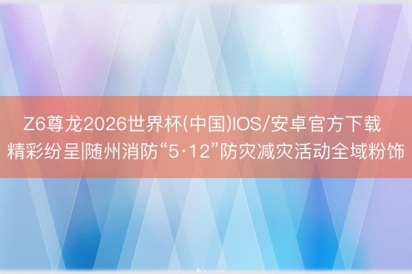 Z6尊龙2026世界杯(中国)IOS/安卓官方下载 精彩纷呈|随州消防“5·12”防灾减灾活动全域粉饰