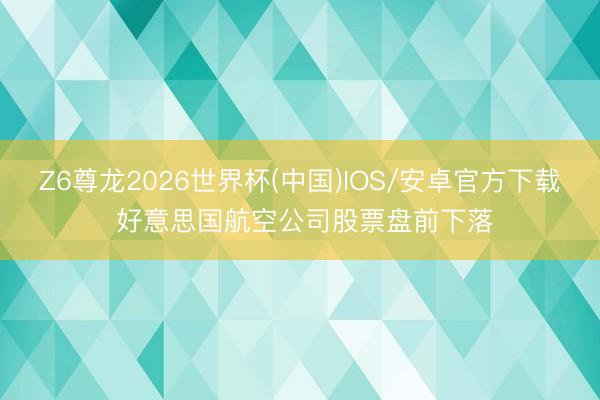 Z6尊龙2026世界杯(中国)IOS/安卓官方下载 好意思国航空公司股票盘前下落