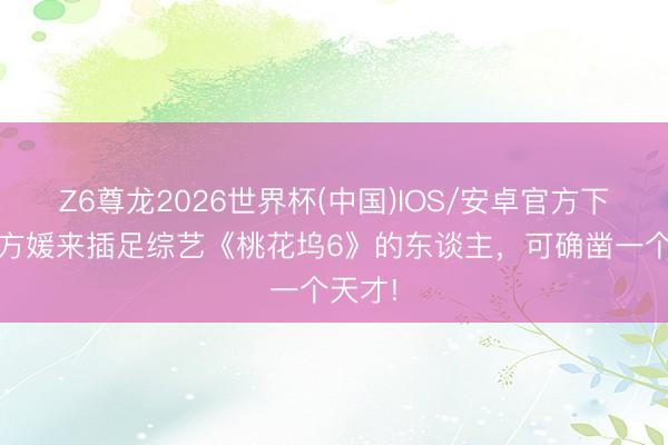 Z6尊龙2026世界杯(中国)IOS/安卓官方下载 请方媛来插足综艺《桃花坞6》的东谈主,可确凿一个天才!