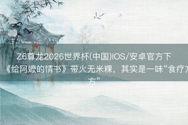 Z6尊龙2026世界杯(中国)IOS/安卓官方下载 《给阿嬷的情书》带火无米粿,其实是一味“食疗方”