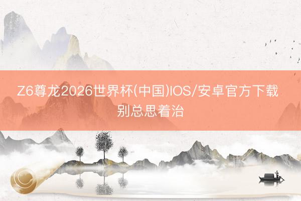 Z6尊龙2026世界杯(中国)IOS/安卓官方下载 别总思着治
