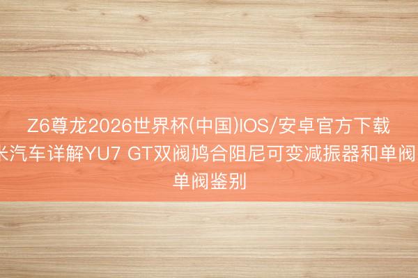 Z6尊龙2026世界杯(中国)IOS/安卓官方下载 小米汽车详解YU7 GT双阀鸠合阻尼可变减振器和单阀鉴别