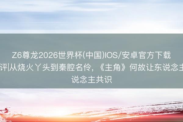 Z6尊龙2026世界杯(中国)IOS/安卓官方下载 立时评|从烧火丫头到秦腔名伶， 《主角》何故让东说念主共识