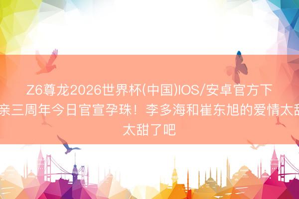 Z6尊龙2026世界杯(中国)IOS/安卓官方下载 成亲三周年今日官宣孕珠!李多海和崔东旭的爱情太甜了吧