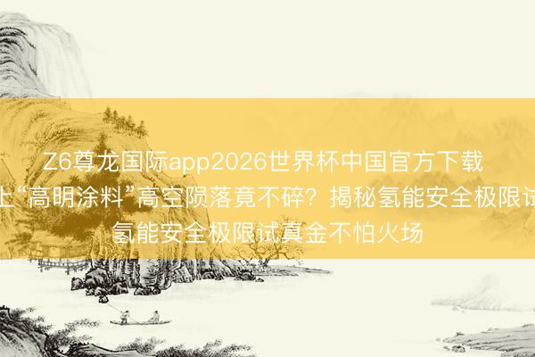 Z6尊龙国际app2026世界杯中国官方下载 视频丨鸡蛋涂上“高明涂料”高空陨落竟不碎?揭秘氢能安全极限试真金不怕火场