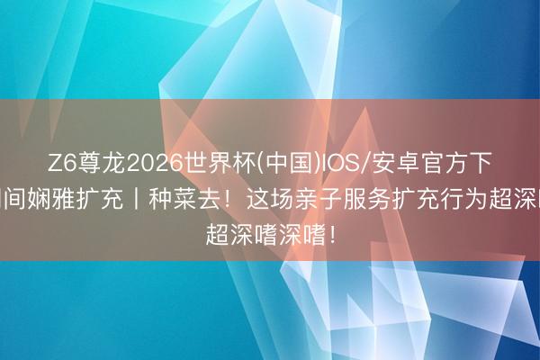 Z6尊龙2026世界杯(中国)IOS/安卓官方下载 新期间娴雅扩充丨种菜去!这场亲子服务扩充行为超深嗜深嗜!