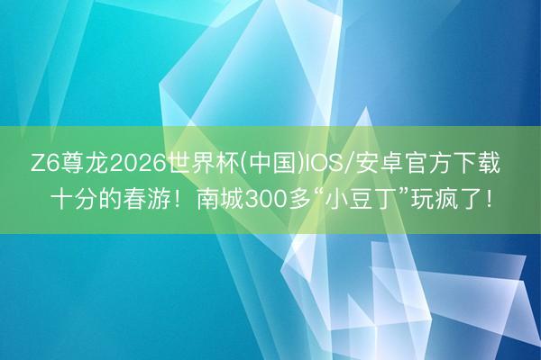 Z6尊龙2026世界杯(中国)IOS/安卓官方下载 十分的春游!南城300多“小豆丁”玩疯了!