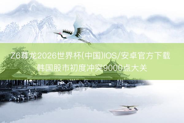 Z6尊龙2026世界杯(中国)IOS/安卓官方下载 韩国股市初度冲突9000点大关