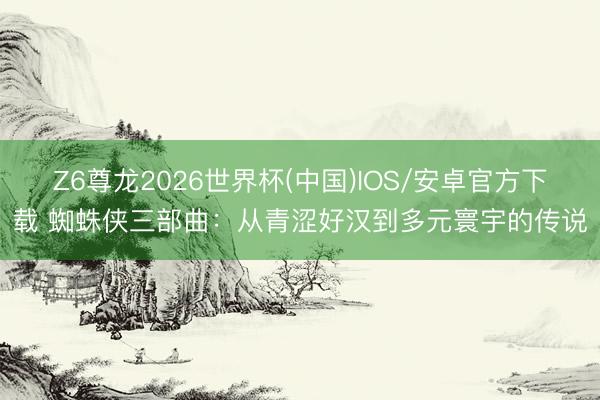 Z6尊龙2026世界杯(中国)IOS/安卓官方下载 蜘蛛侠三部曲:从青涩好汉到多元寰宇的传说